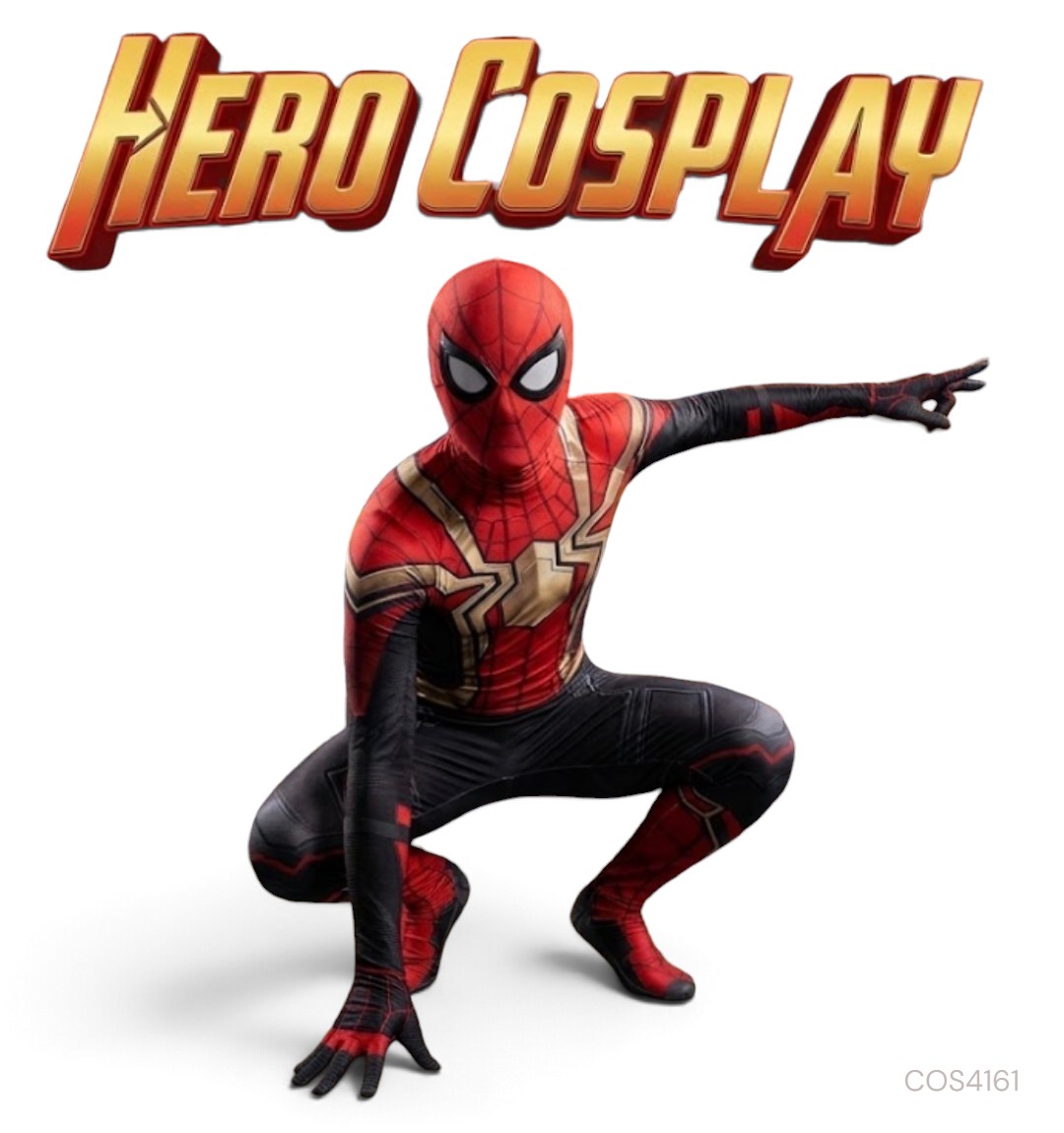 【香港現貨】成人蜘蛛俠服裝 Iron Spider 鋼鐵蜘蛛俠金紅黑連身衣｜萬聖節Cosplay角色扮演服裝(鏡片款）｜Lets Cosplay COS4161