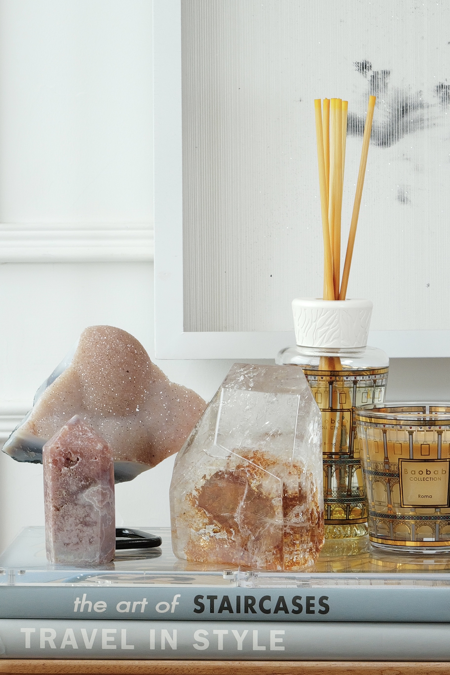 ꧁ 1.3Kg 12.2cm白水晶共生紅泥柱꧂CQ.1016C71G13AF-RA1*11JT