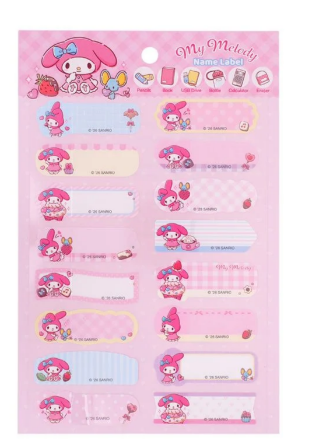 My Melody 姓名貼紙