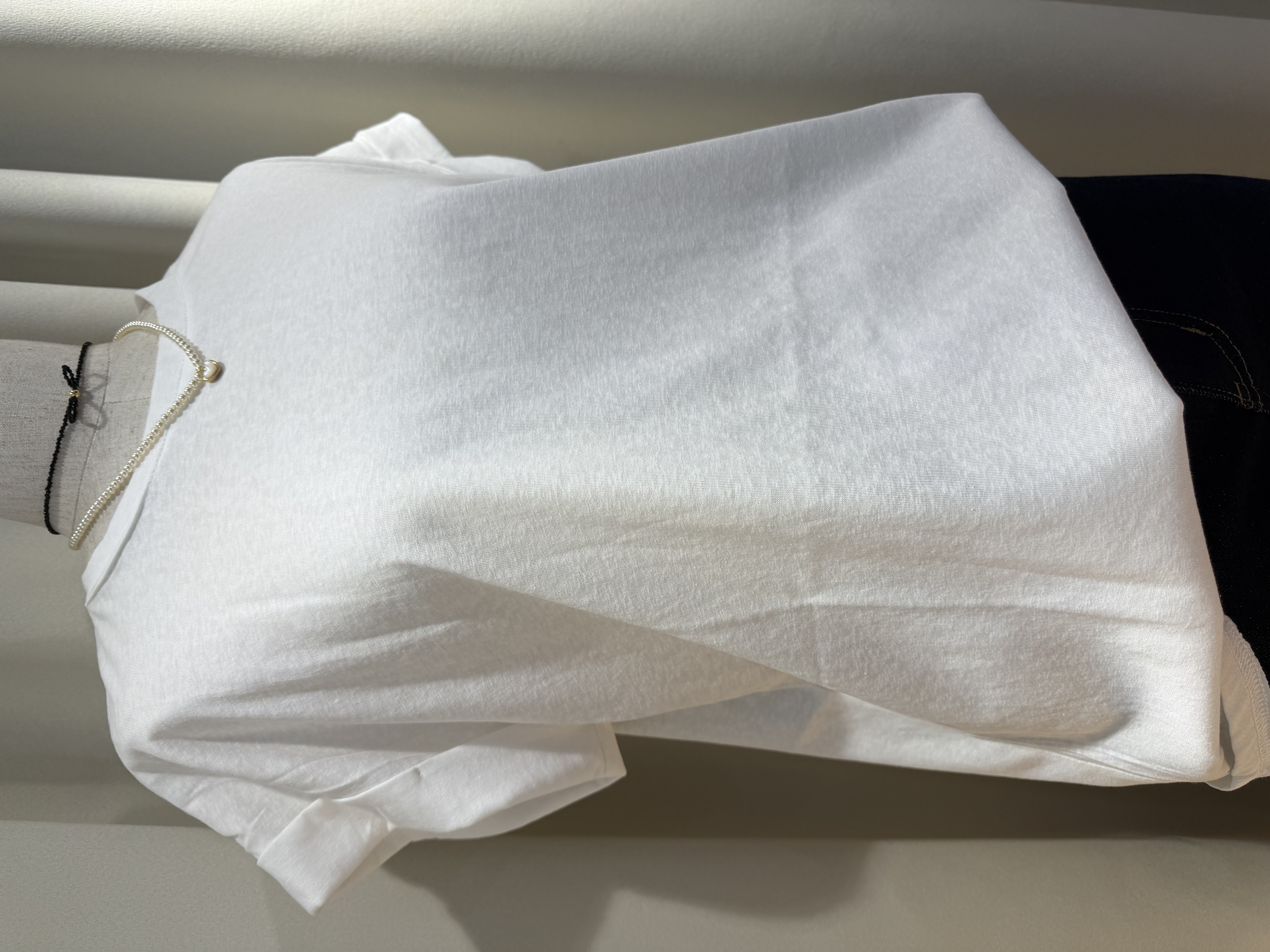 鬆身簡約白色T恤