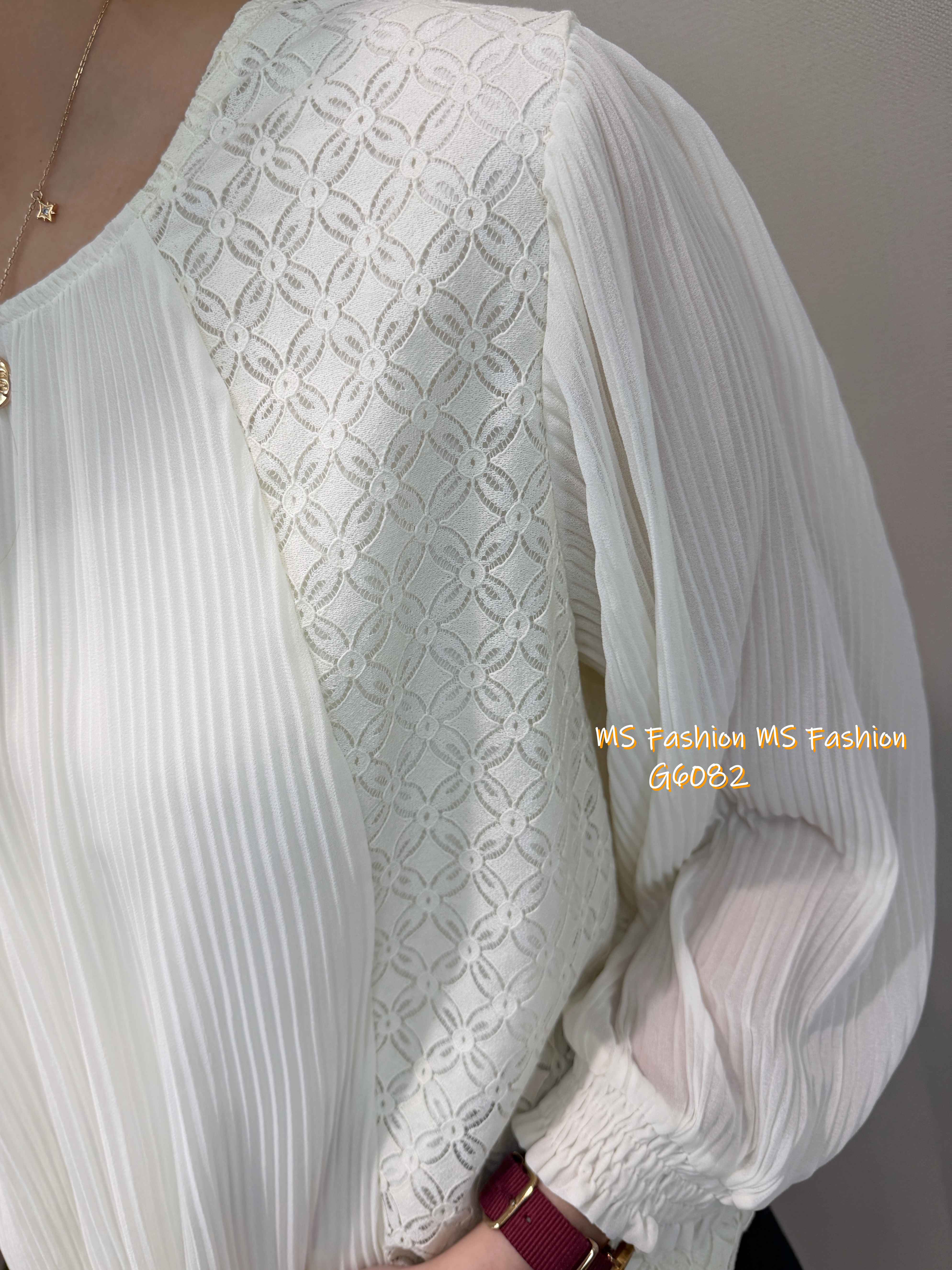 G6082 韓國🇰🇷通花百摺top