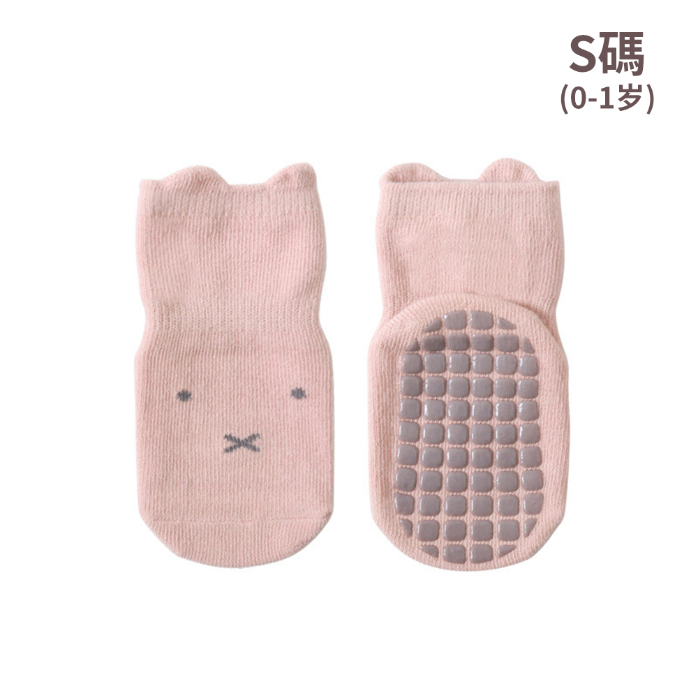 兒童點膠防滑襪精梳棉學步襪 嬰兒襪 BB襪 襪子 造型襪 [平行進口] HK0763