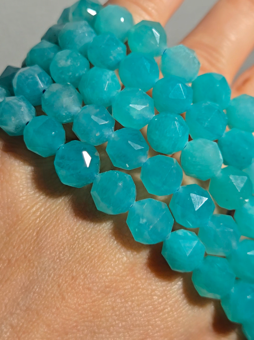 Faceted amazonite bracelets - JW90