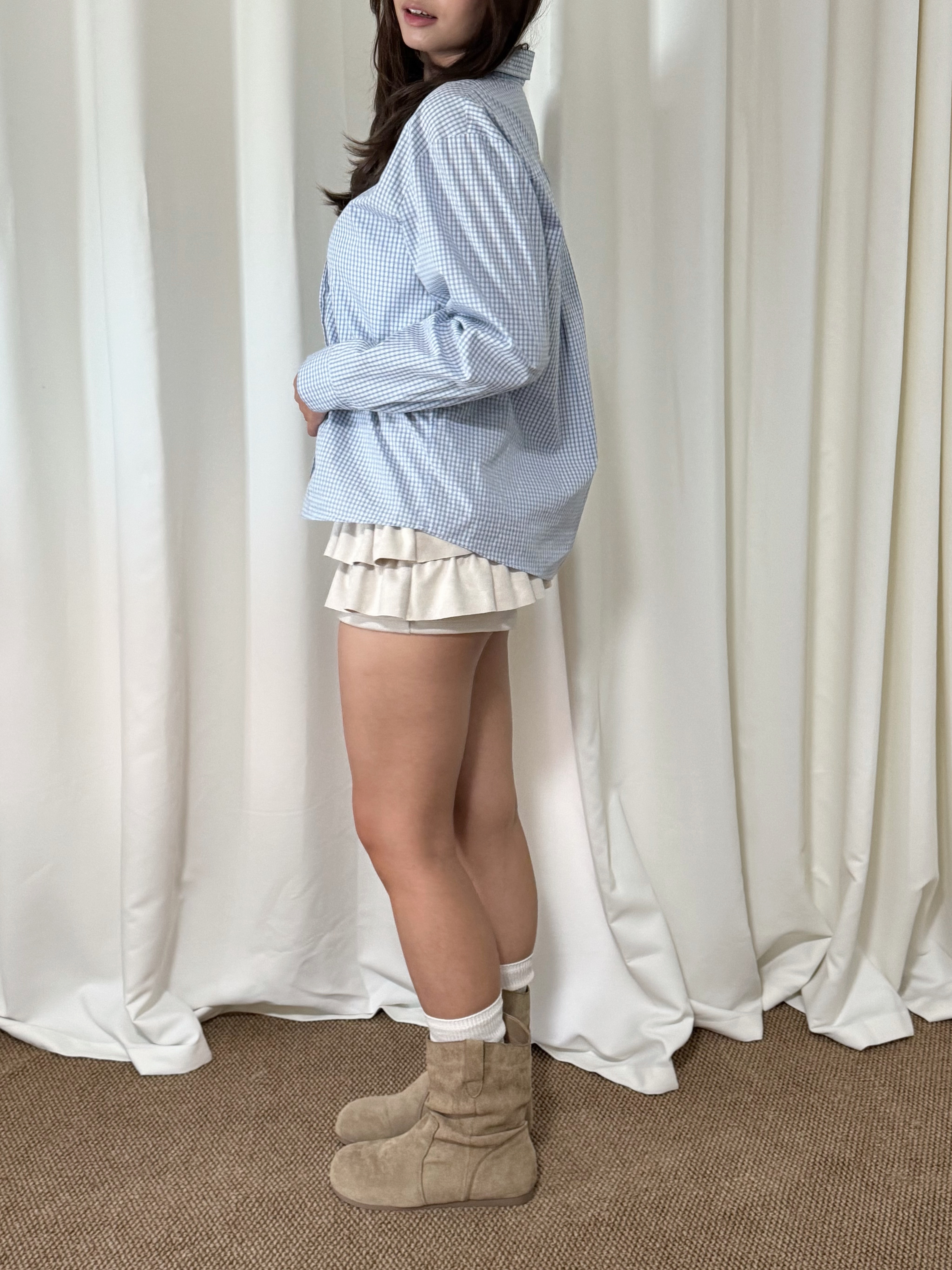 秋冬復古格子襯衫(三色入)