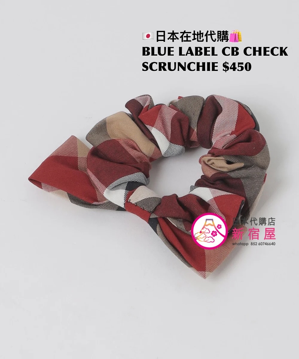 BLUE LABEL CB CHECK SCRUNCHIE