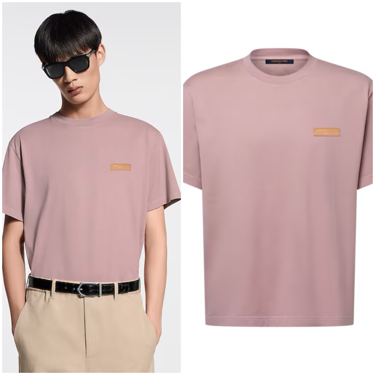 LV 皮標圓領短袖Tee 