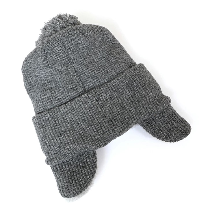 日本代購【 2026秋冬新產品 日本直送 Champion 護耳毛毛球針織冷帽  男女通用| Earflap Pom-pom Knit Cap unisex 】