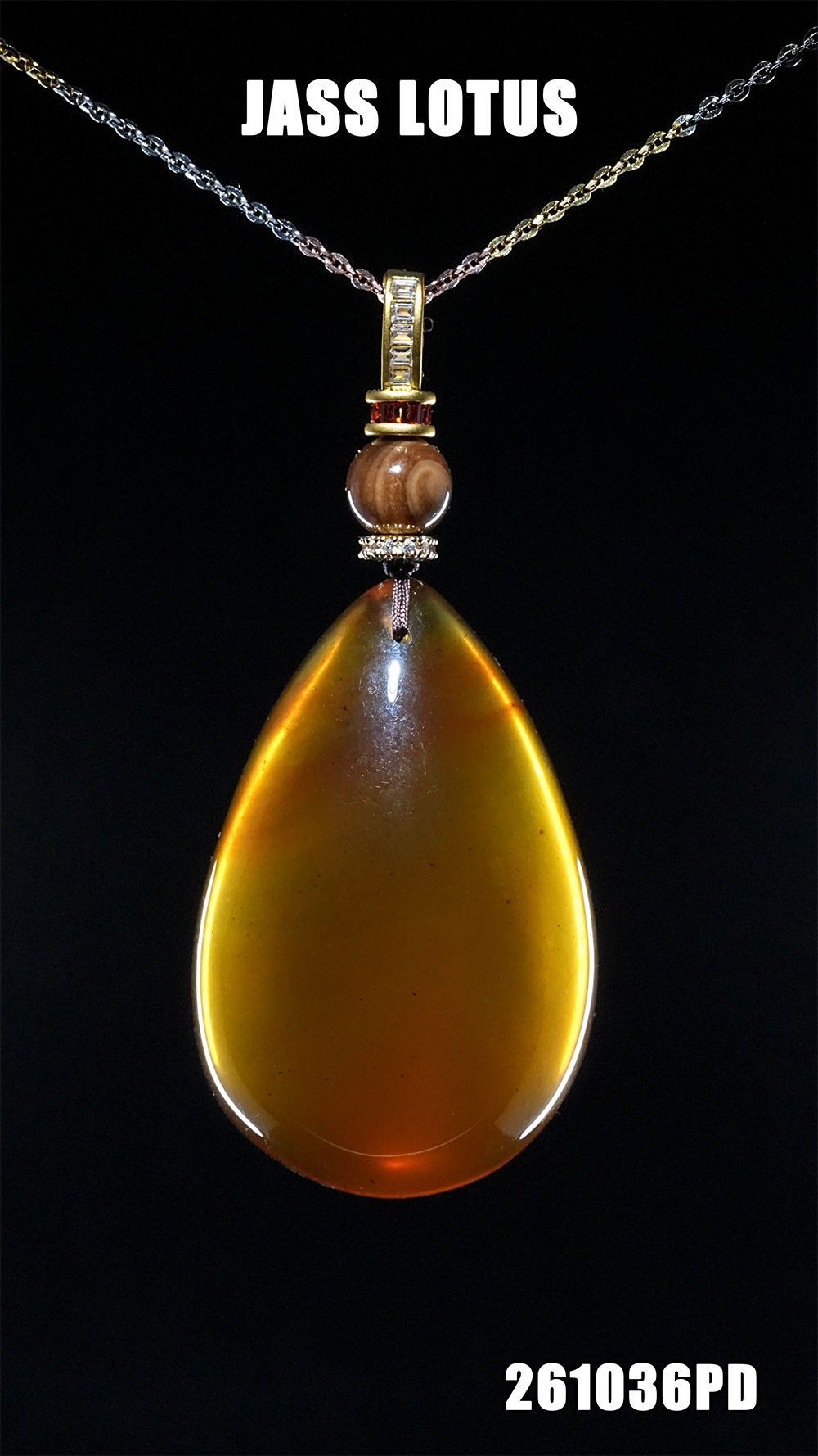 緬甸天然琥珀棕紅珀水滴吊墜