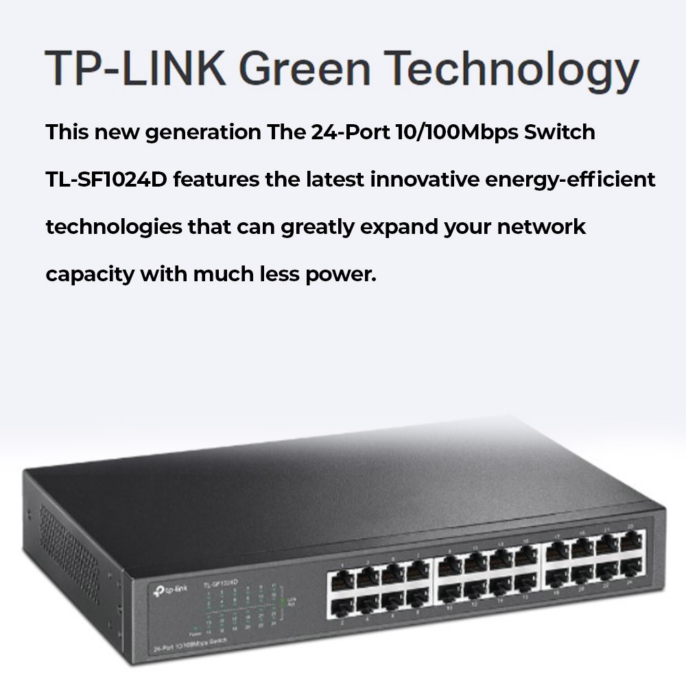 TP-Link 24 Port Unmanaged Switch TL-SF1024 TL-SF1024D Steel Case Rackmount Switch TL-SF1024M Plastic Switch for Server