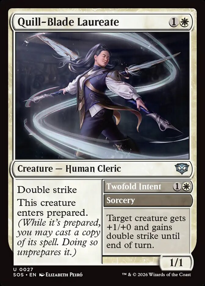 [EN] [Foil] Quill-Blade Laureate // Twofold Intent [SOS-027] U