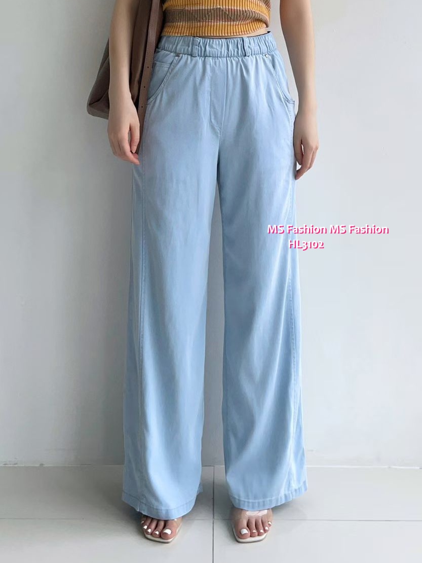HL3102 韓國👖Howluk天絲面料闊筒褲