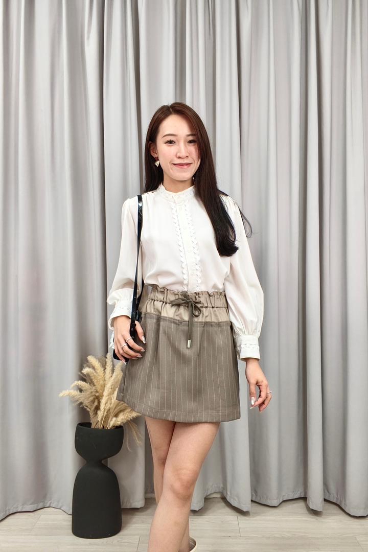 CS1383 Tailored High-Waist Skort