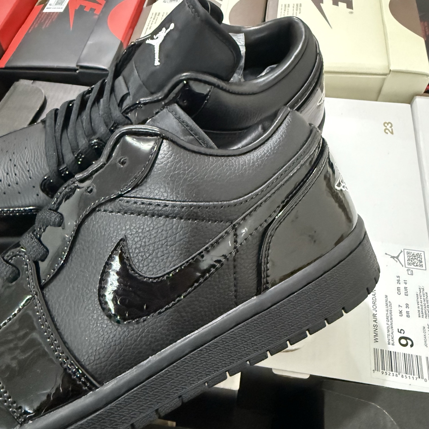 Nike Air Jordan 1 Low SE "Patent Elephant Black" HJ7743-010 