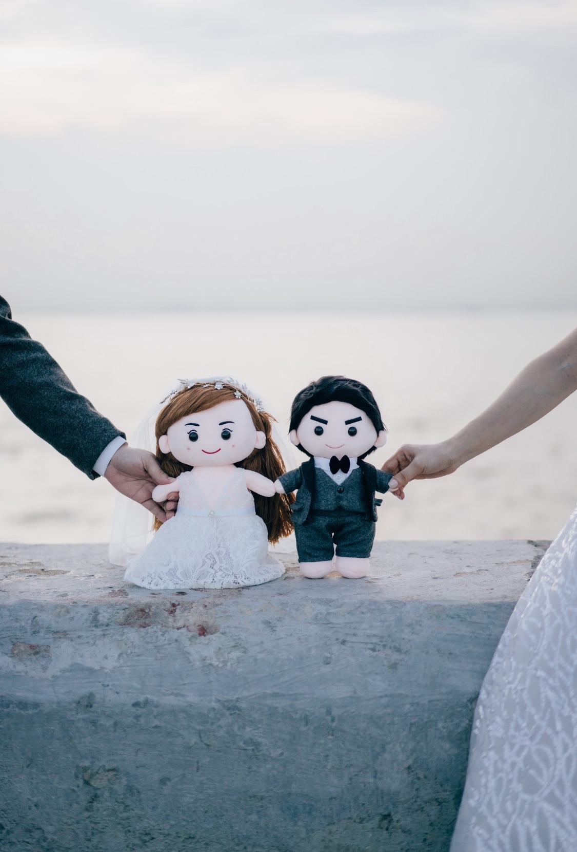 (非現貨)$1200西式結婚公仔 (背心Deep V款婚紗)