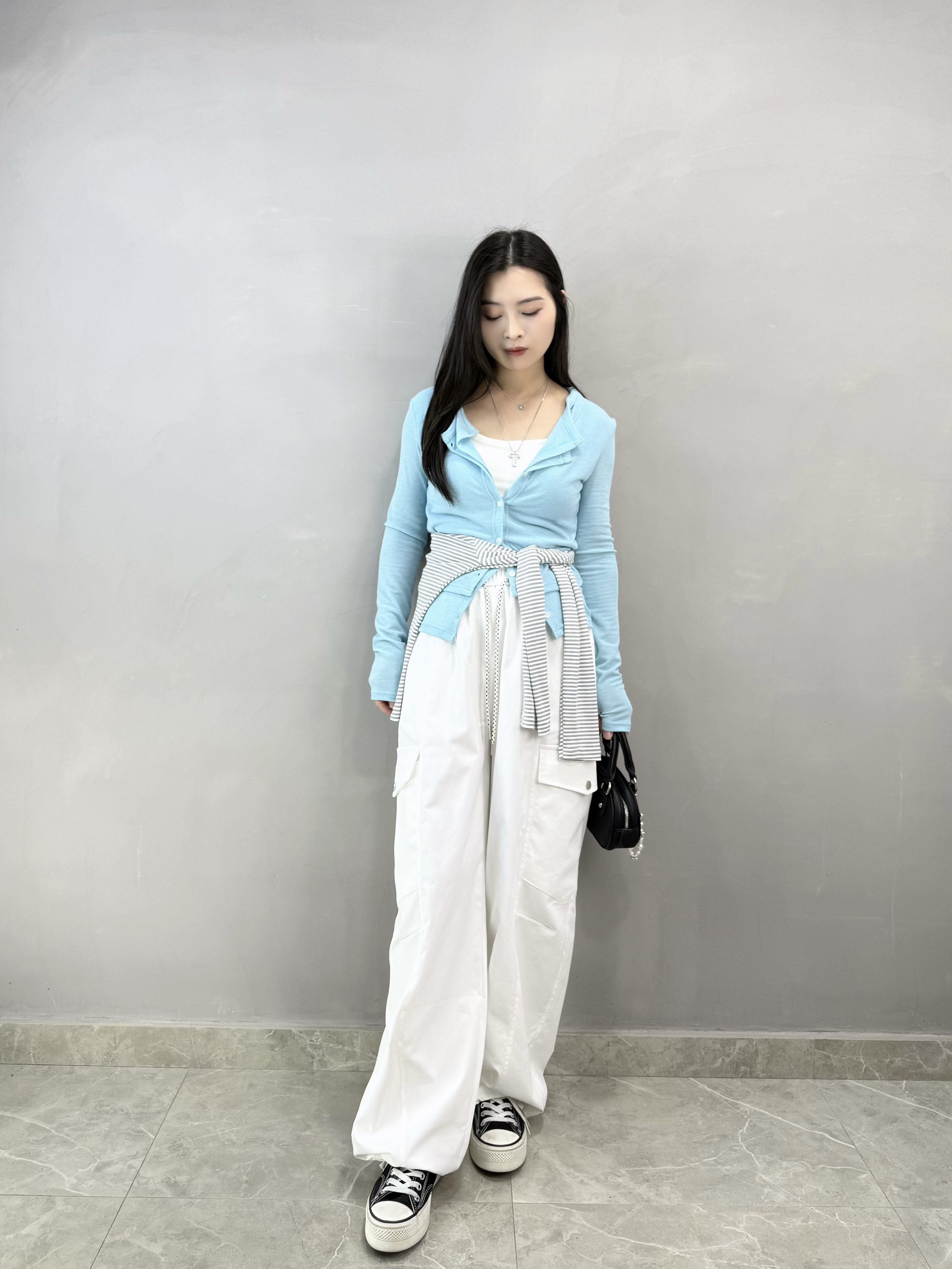 J65 假兩件扣鈕外套