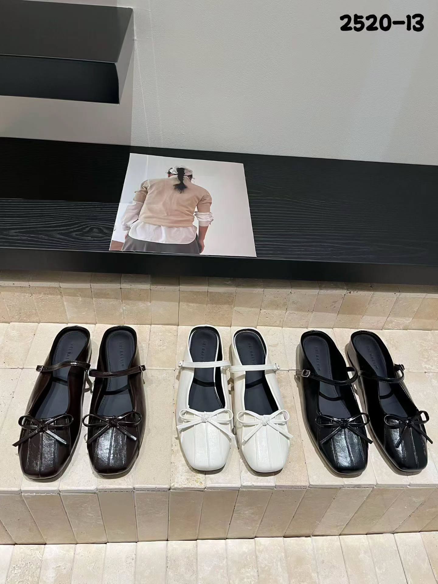 2520-13 蝴蝶结气质半包鞋 🇨🇳