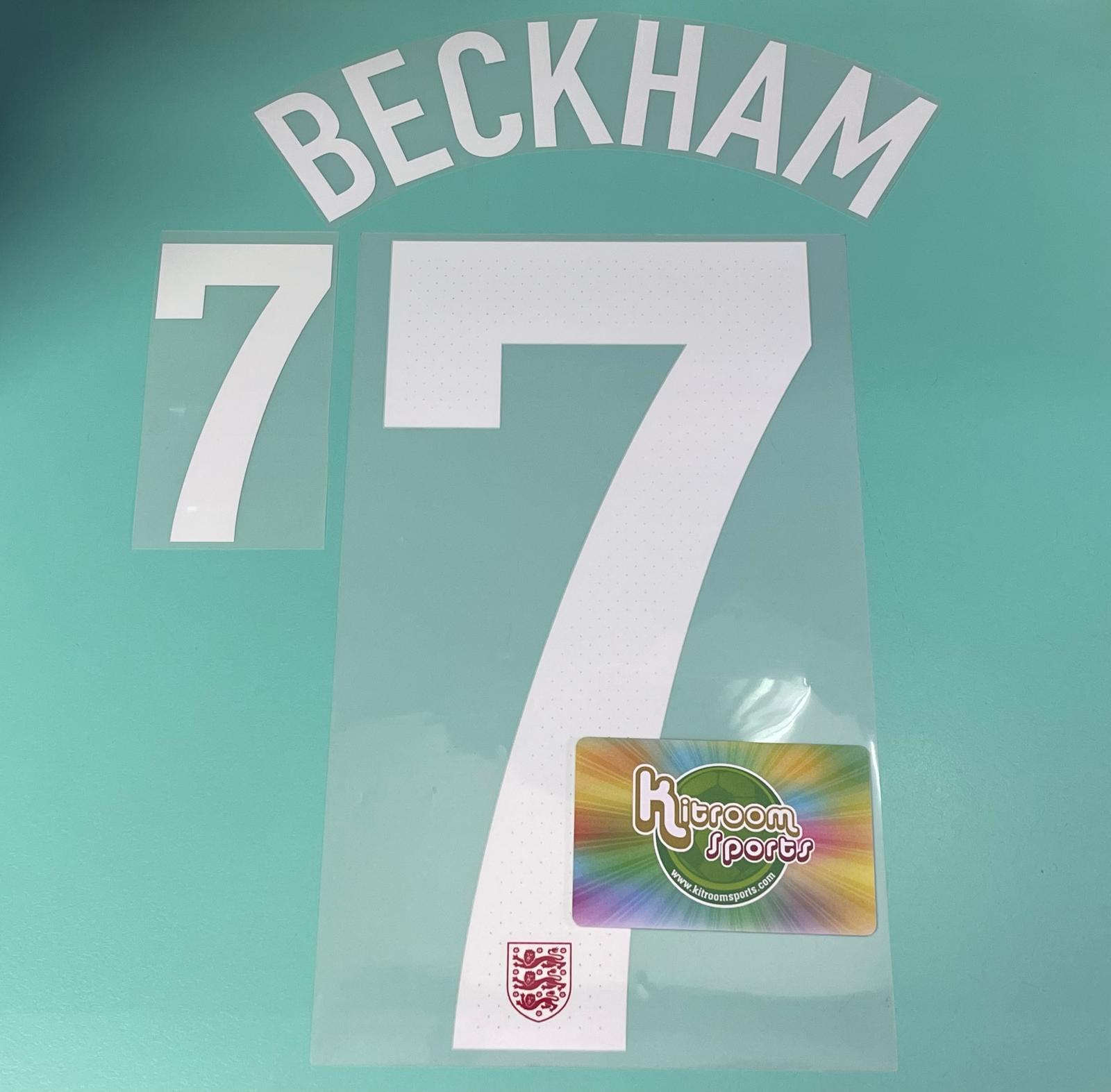 2013 England 150th Away Nameset #7 BECKHAM