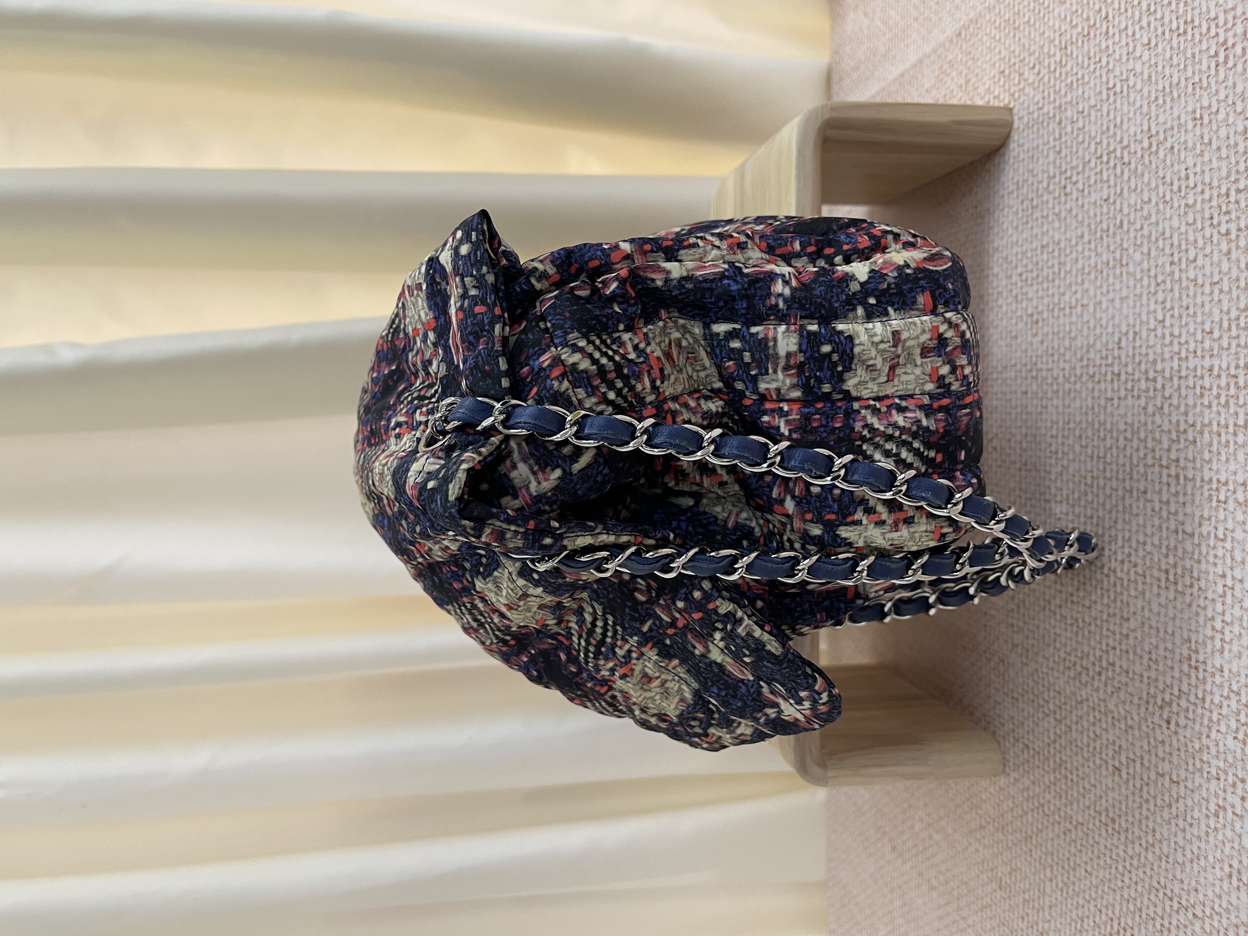 Pre-owned Chanel Nylon Tweed Print Bag / 26NY113