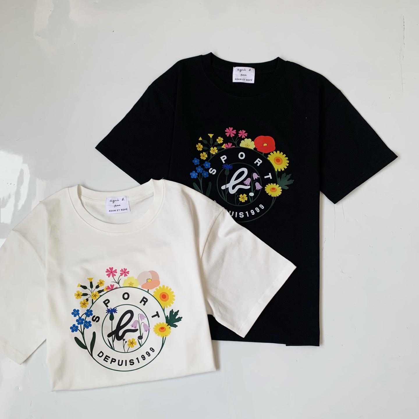 Agnes b.前印花短袖Tee