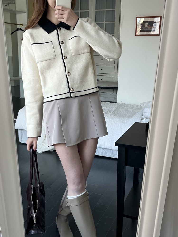 Front-Overlap Skorts (Mocha Beige)