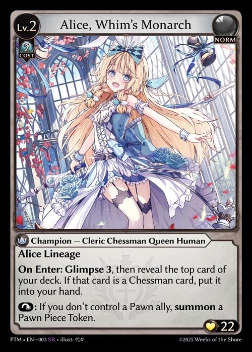 Alice, Whim’s Monarch / PTM-003 (SR)
