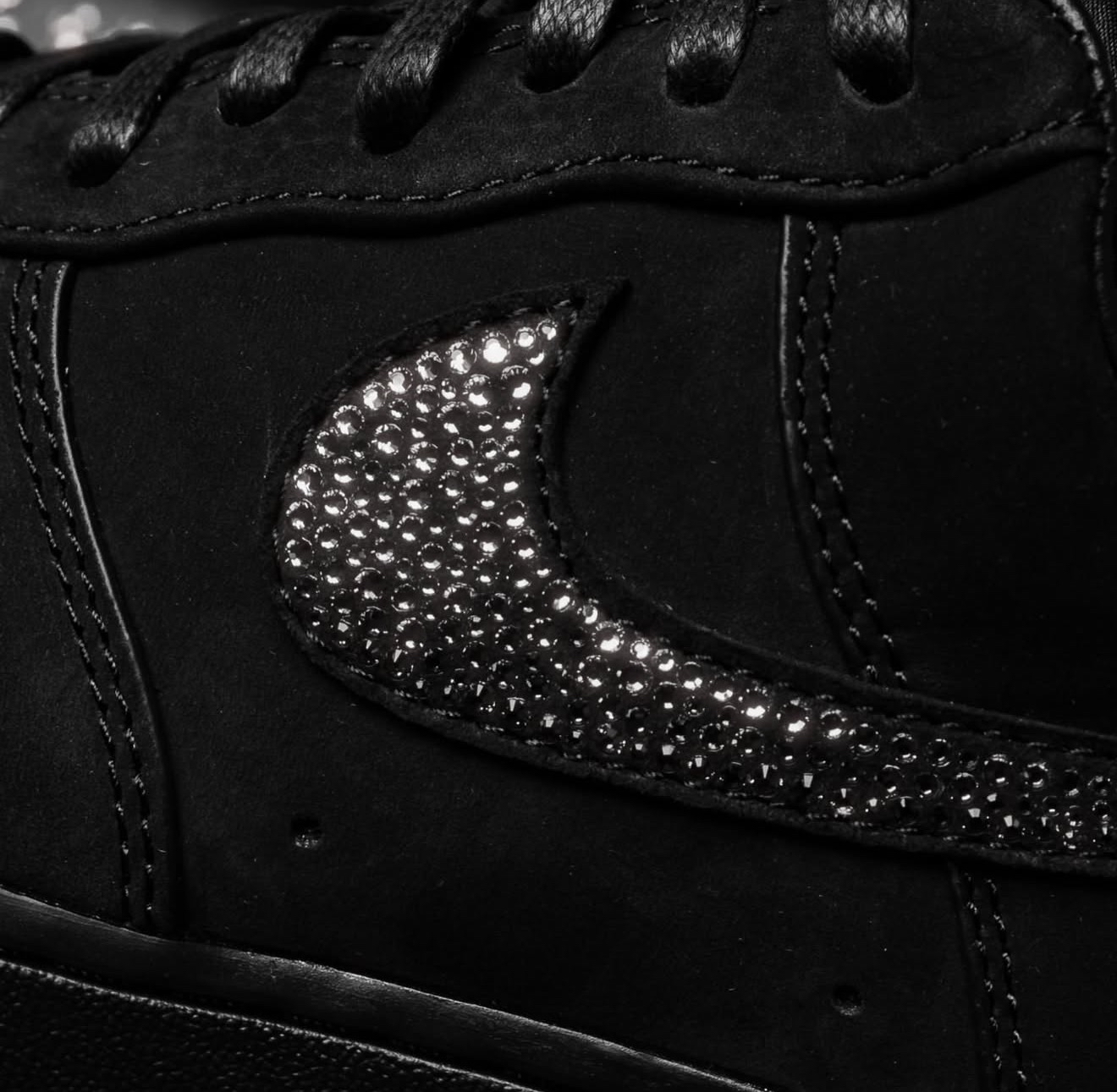 IQ9772-001 Ja Morant x Swarovski x Nike Air Force 1 Low LX Black IQ9772-001