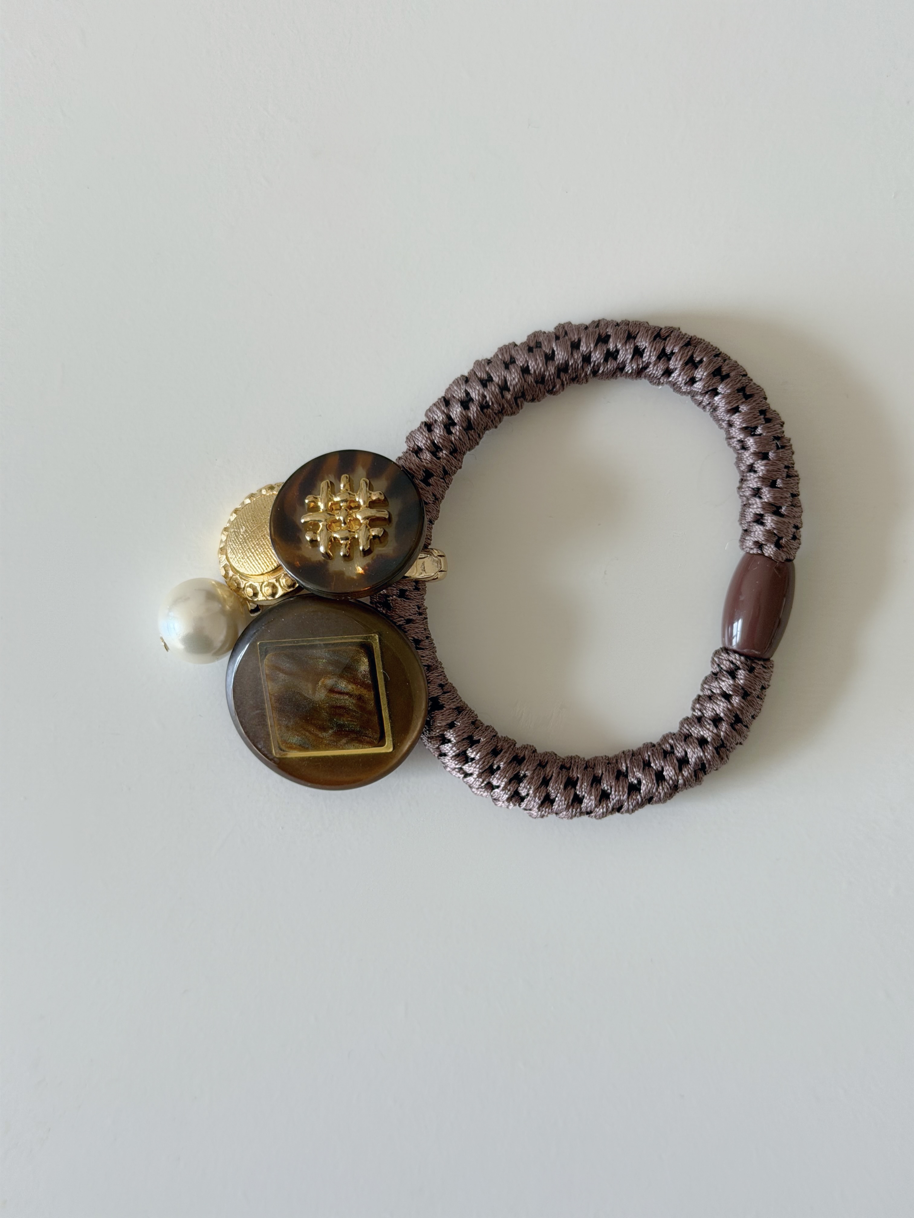 日本復古鈕扣綁髮橡筋/2