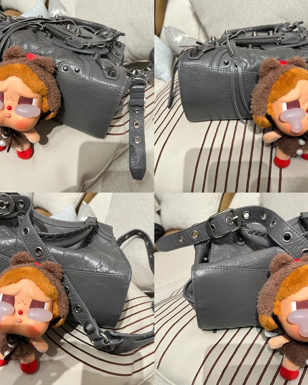 Balenciaga Grey Goatskin Neo Carole City 2 Way Bag 100%Authentic,98%new ✅Dust bag