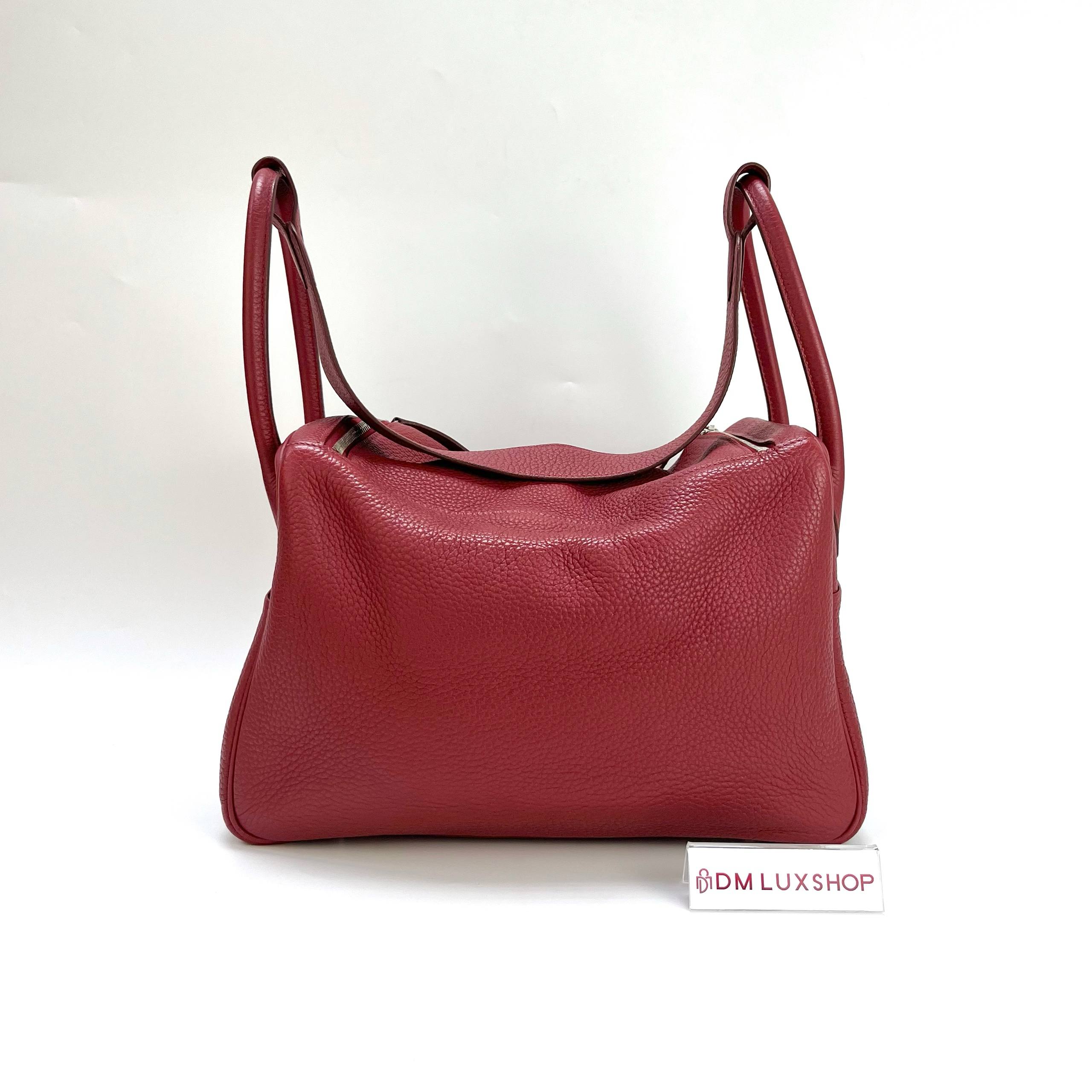 Hermes Lindy 34 Rouge Grenat PHW (Stamp Square R, Y 2014)