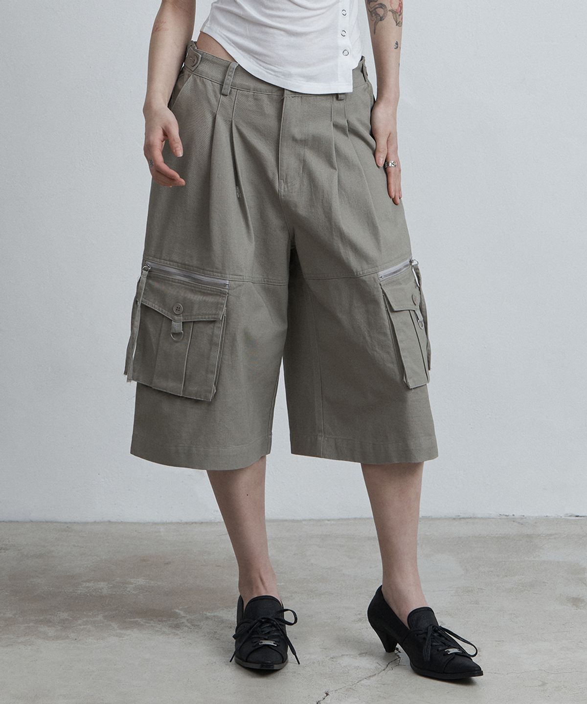 🇰🇷訂購｜asur 26SS｜Pintuck stitch Bermuda pants 3色 