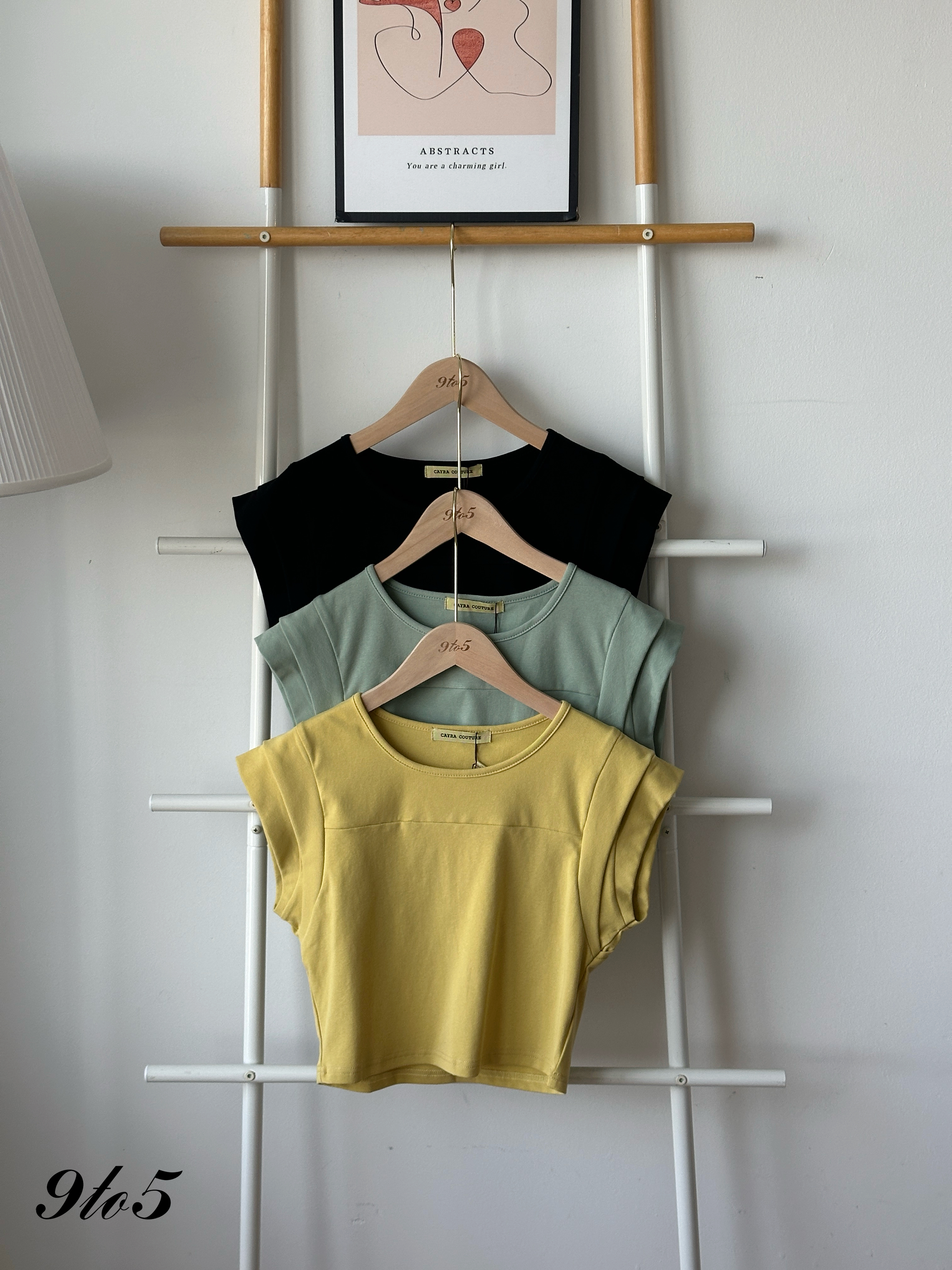 T4256 Double Layered Sleeves Top - 3 Colors 