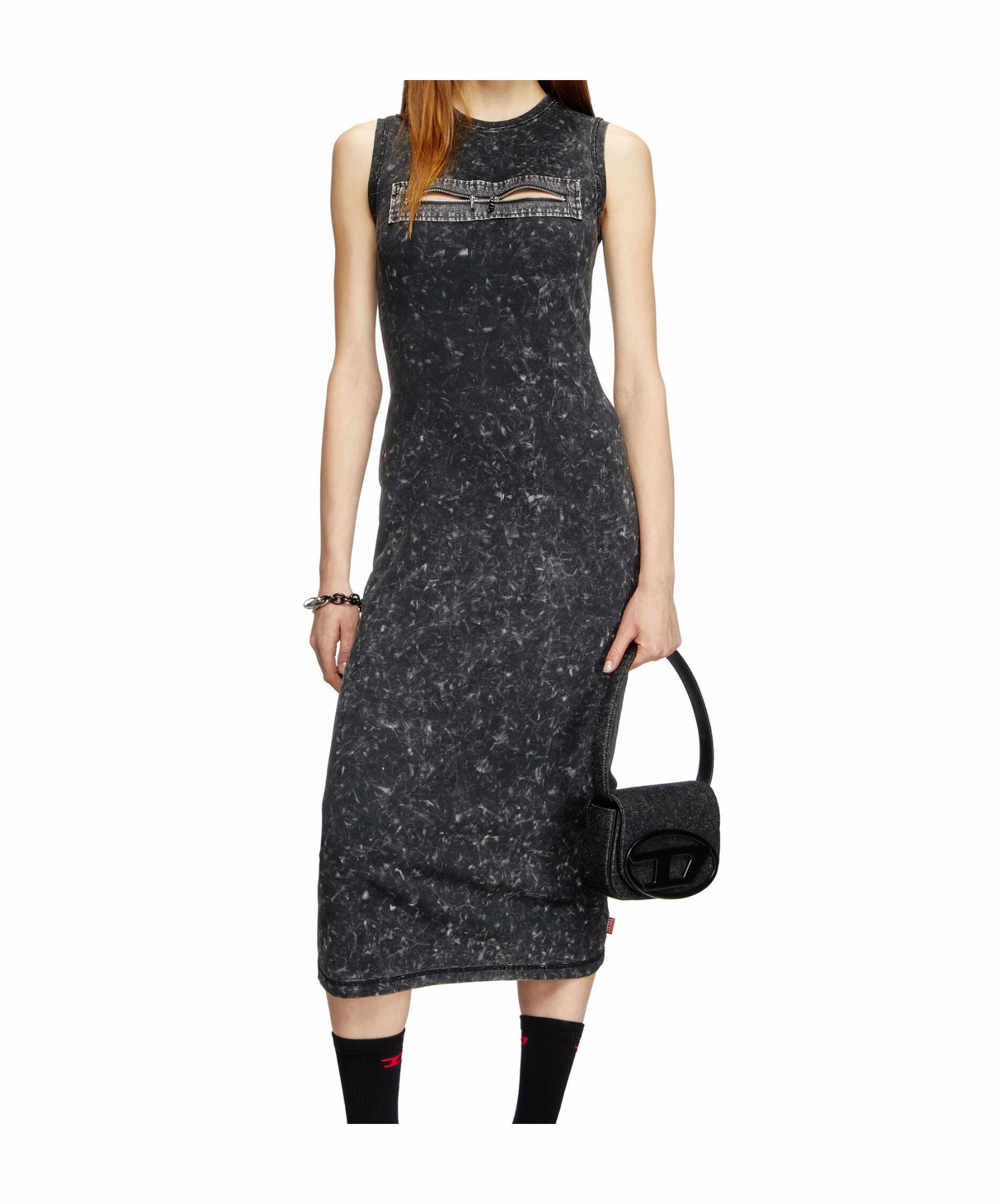 Diesel 女士 1dr 水洗牛仔單肩包均碼碼20.5cm*7cm*13.5cm