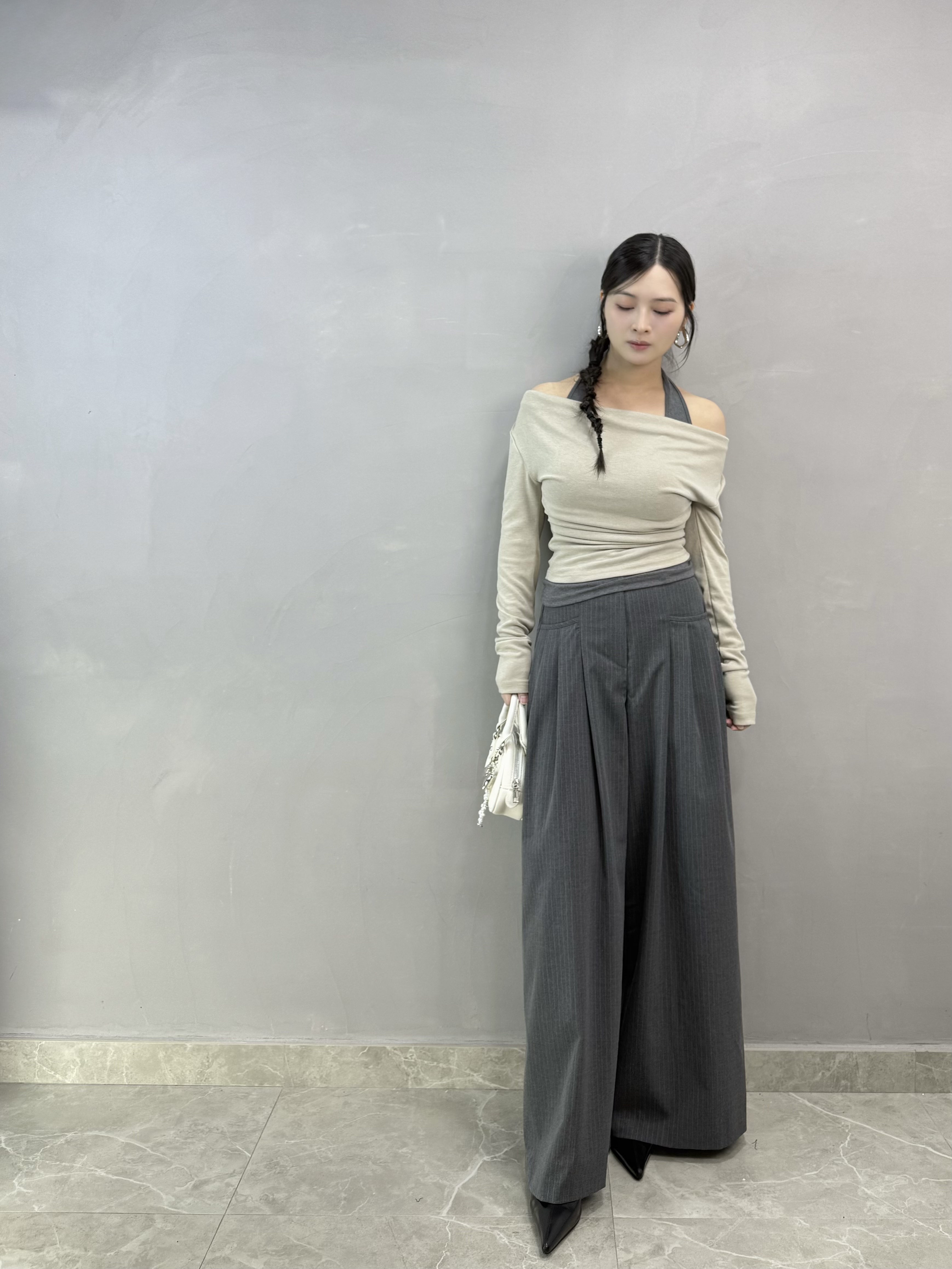 E01 假兩件大領Top