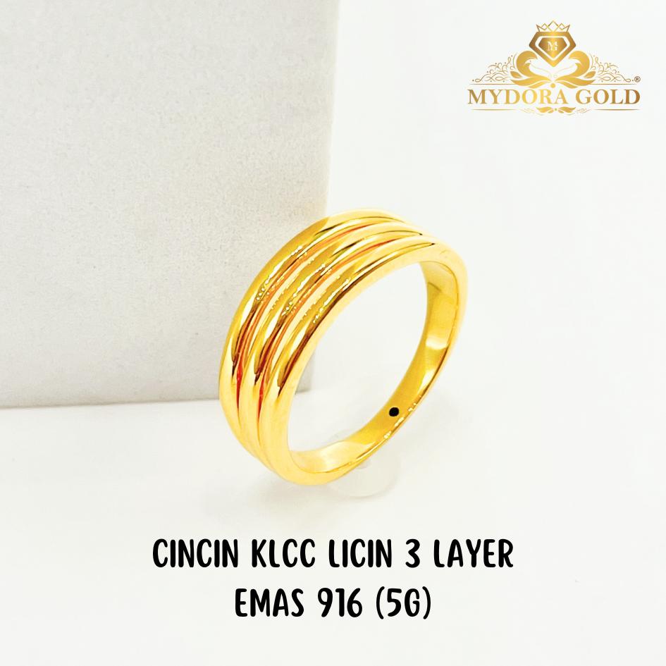 MYDORA Cincin KLCC Licin 3 Layer (5G) l EMAS 916/22K