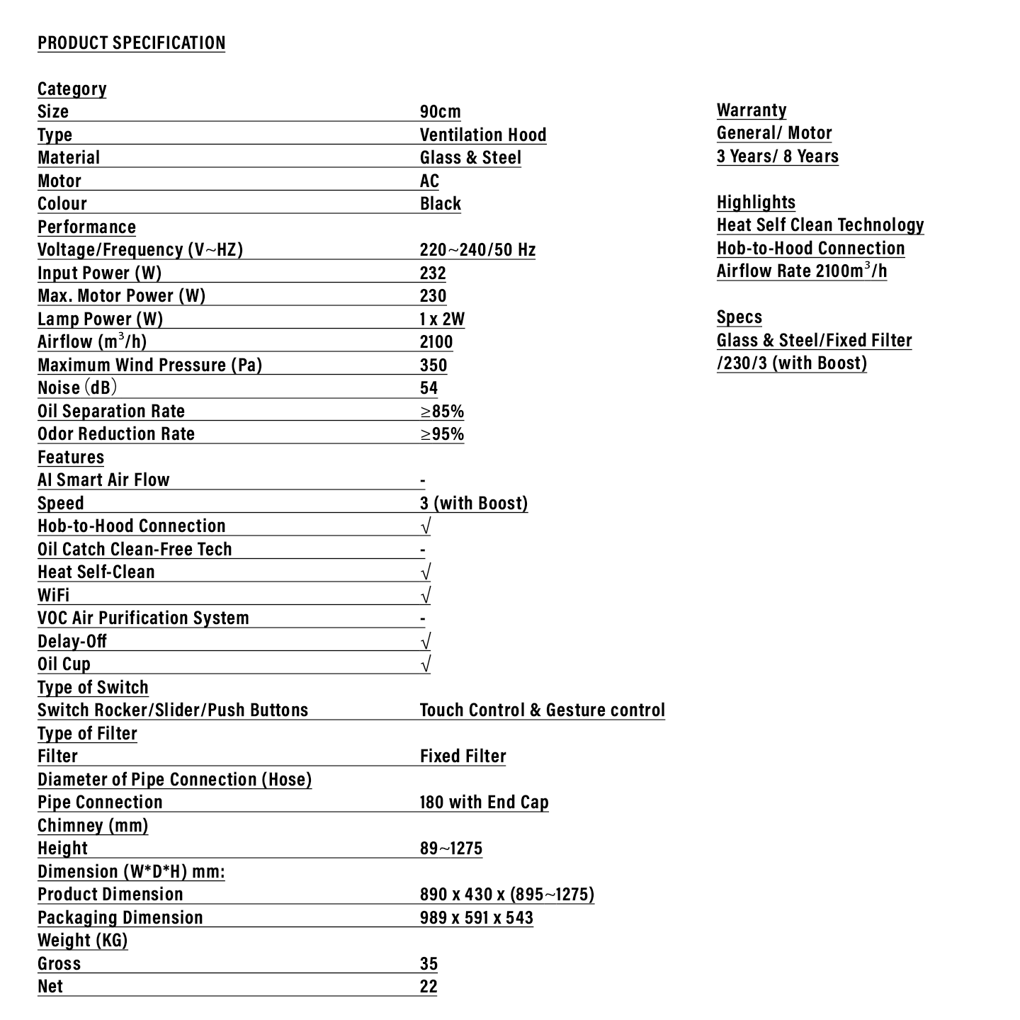 Haier Slim Hood (HH-S903)