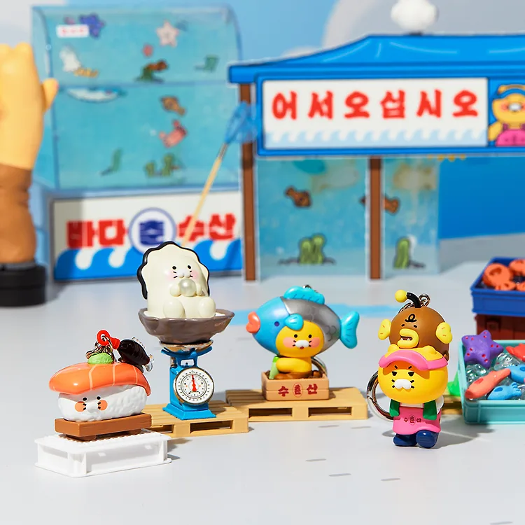 [Kakao Friends] 春植漁市場 Figure Keyring (4款)
