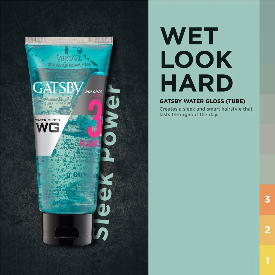 Gatsby Water Gloss Tube / Gel Rambut - 100g / HARD
