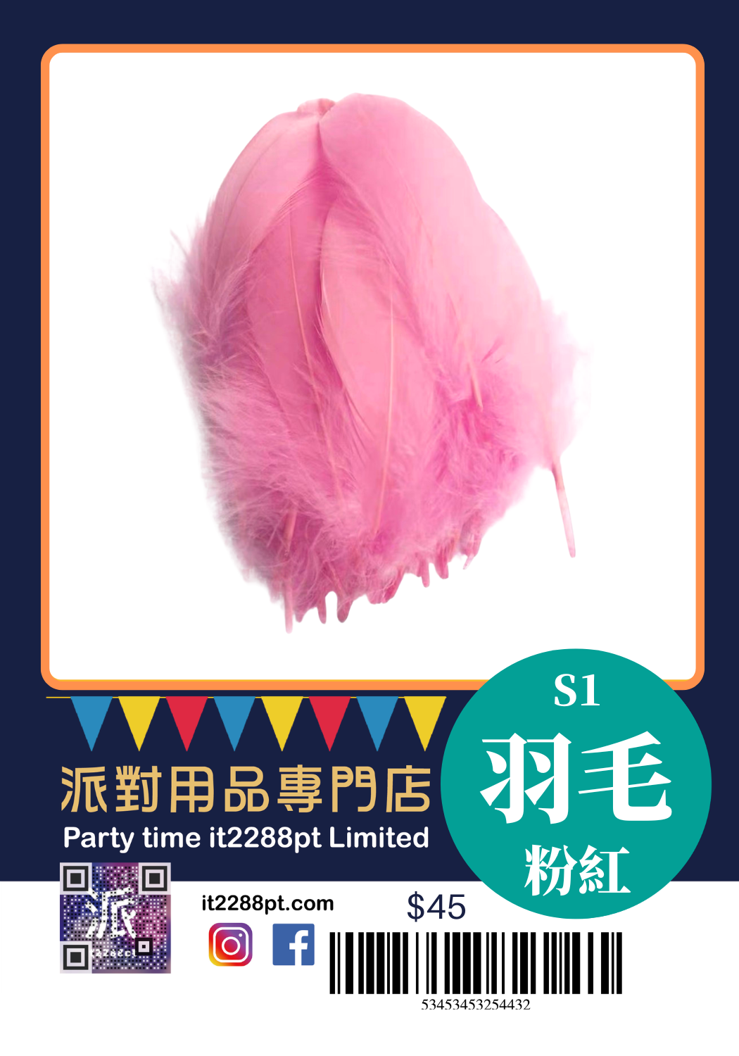 多色羽毛裝飾｜Feathers｜派對佈置／氣球裝飾