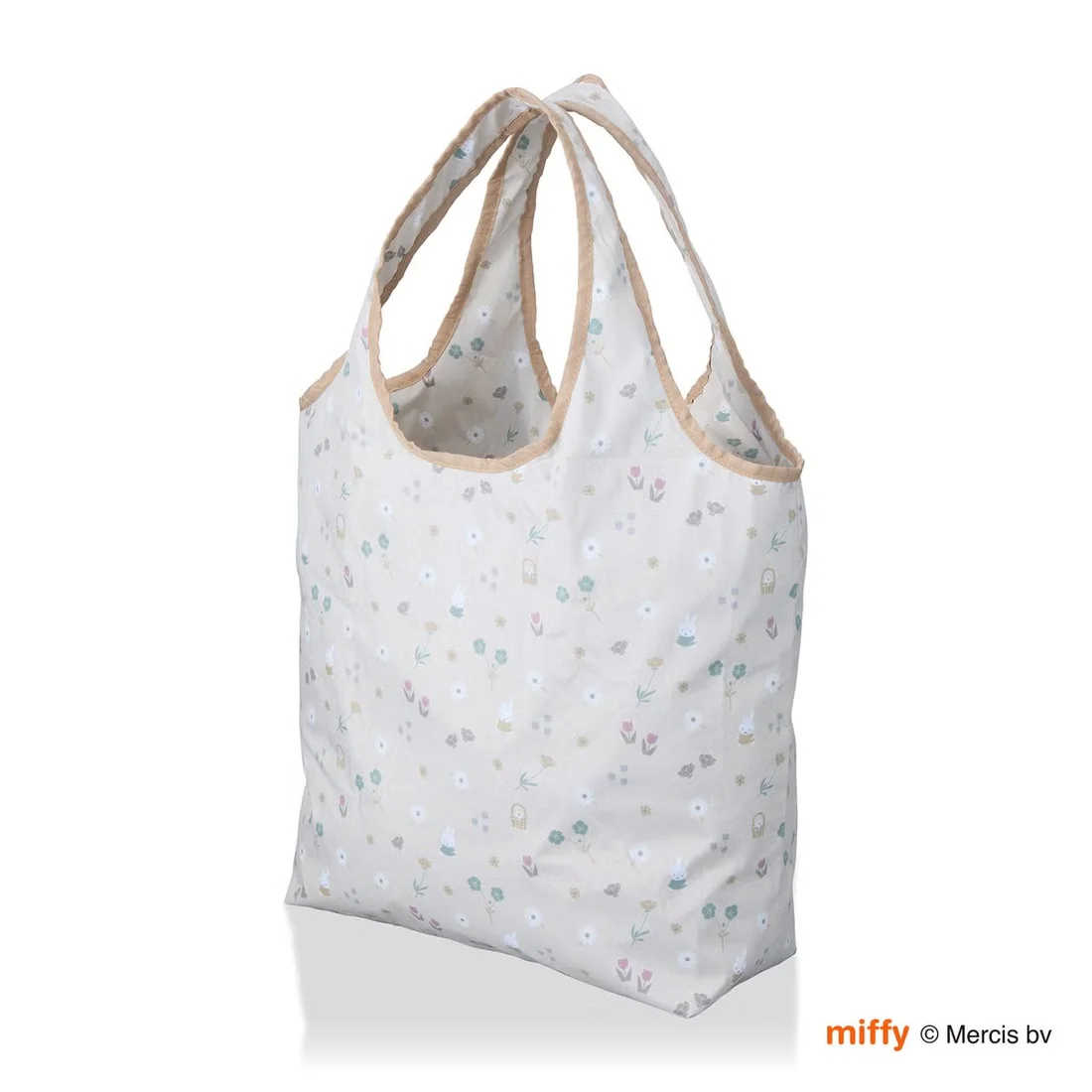 MIFFY 可摺疊 保冷溫 環保袋 米色 小花 