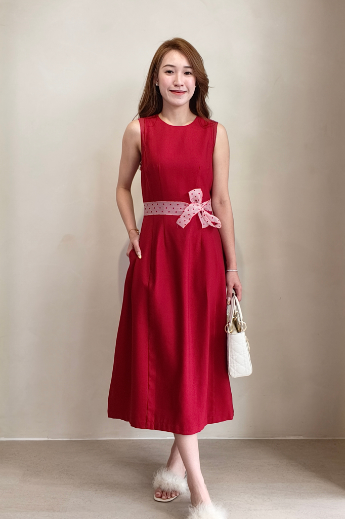 CD2159 Classic Fit & Flare Midi Dress