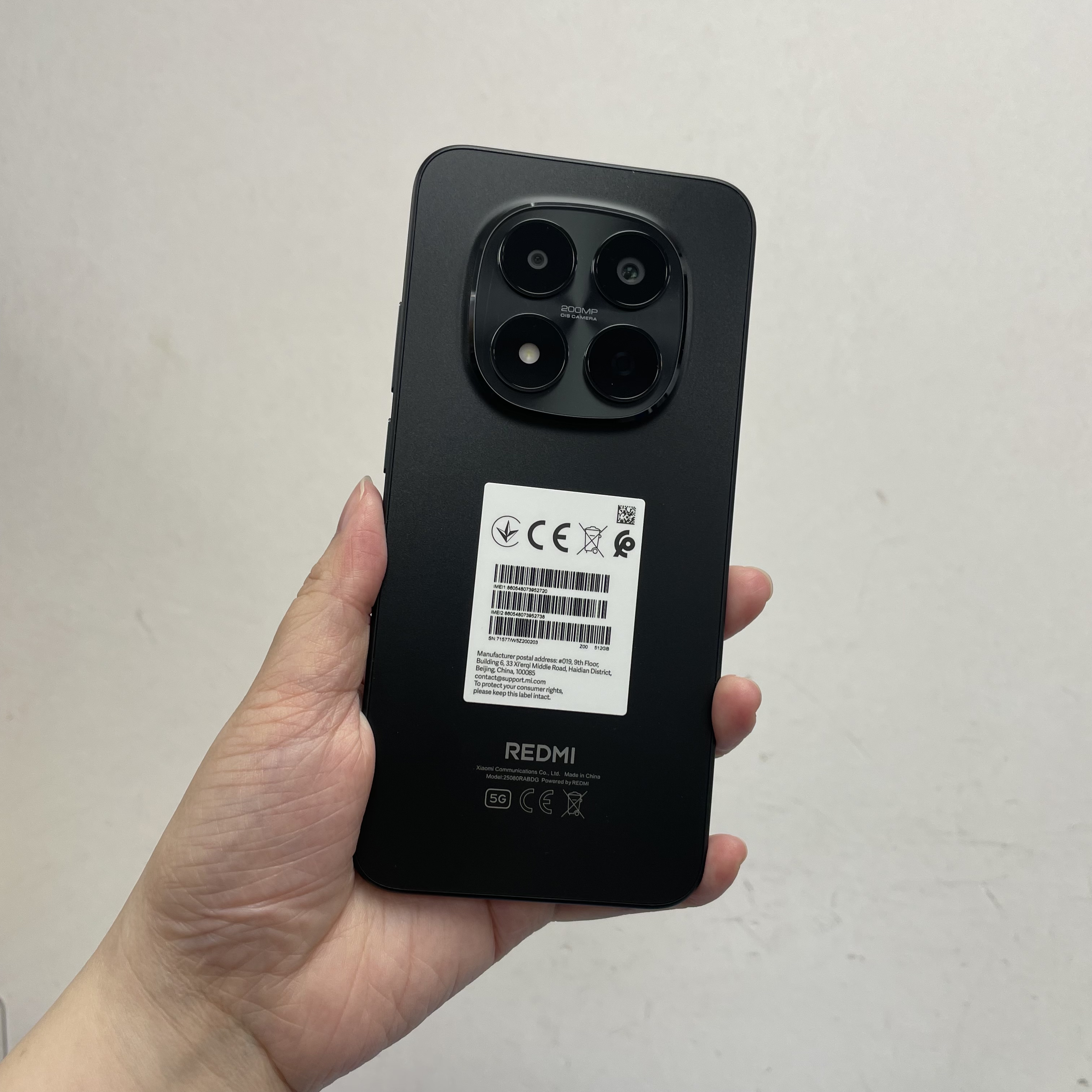 *6258 Redmi Note 15 Pro 5G 全新機 12+512GB 黑色 black