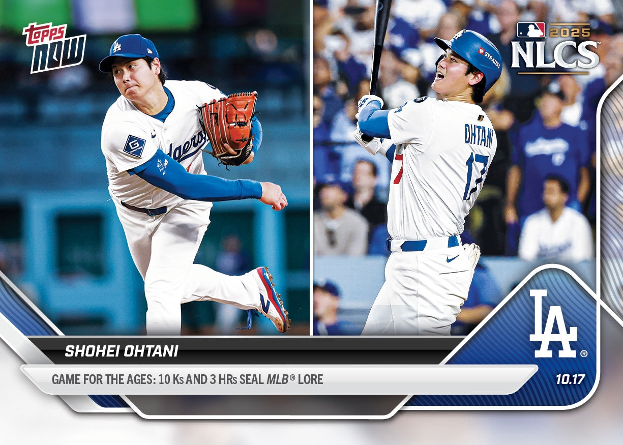 Shohei Ohtani - 2025 MLB Topps NOW® #884 NLCS傳奇二刀流卡｜PR 253,309