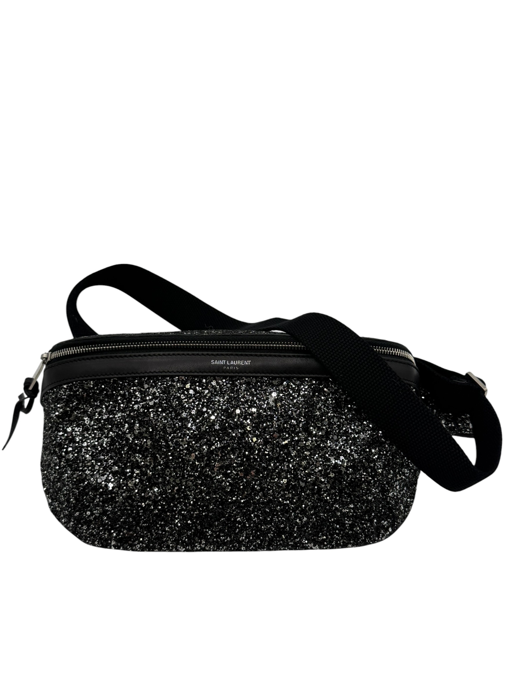 Pre-Owned YSL Metallic Black Glitter Belt Bag / Product Code: 26053013