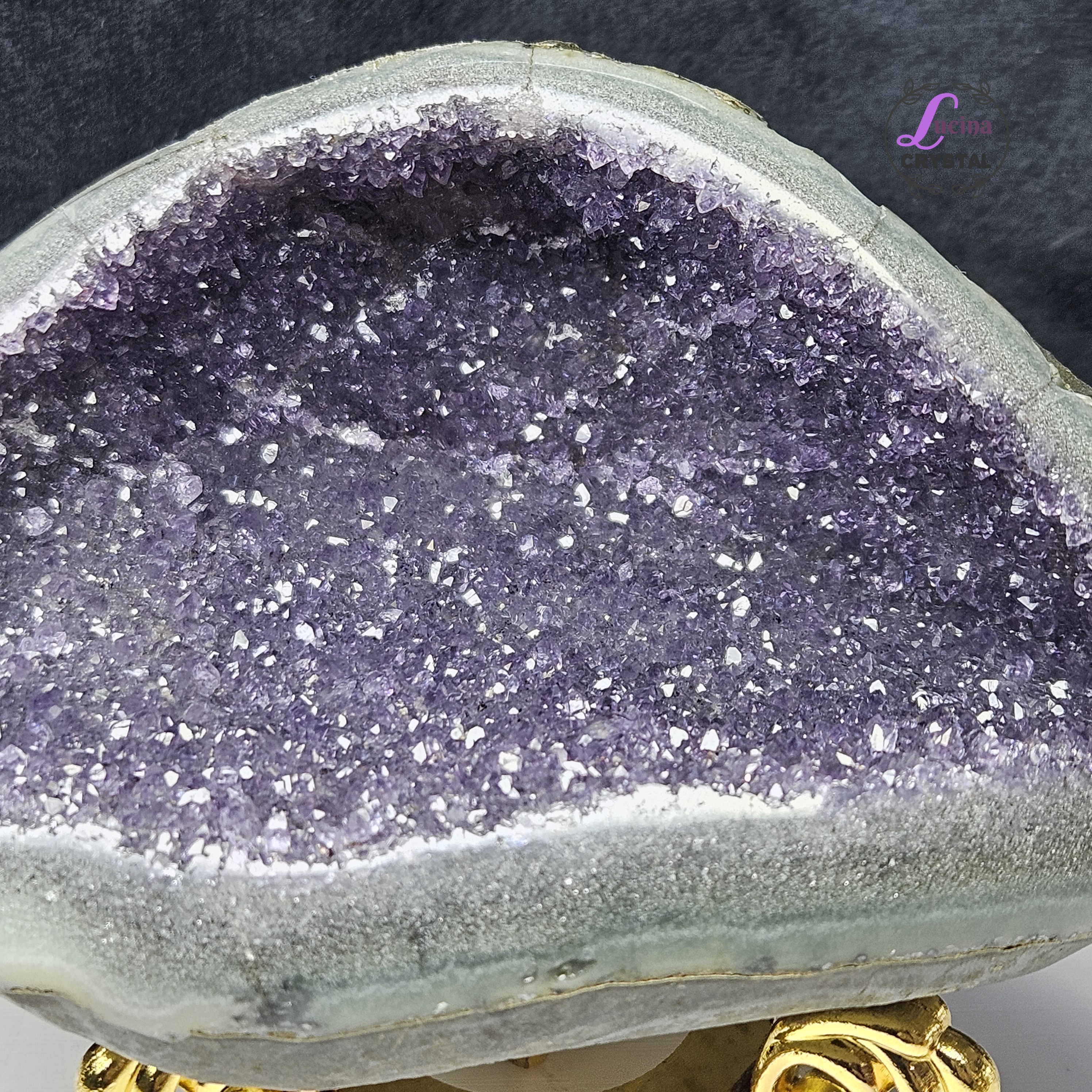 (Co#LC8547) 原皮紫水晶錢袋子/紫晶洞 Amethyst Geode 