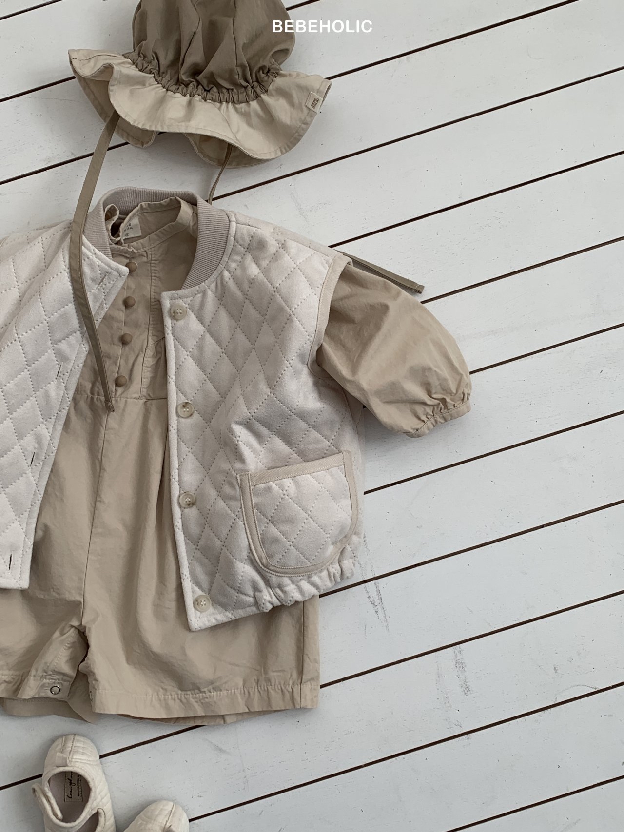 🌸預訂 韓國直送🌸🇰🇷BEBEHOLIC三色簡約寬鬆長袖連身褲