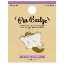 Animal Pin Badge-Flying Squirrel