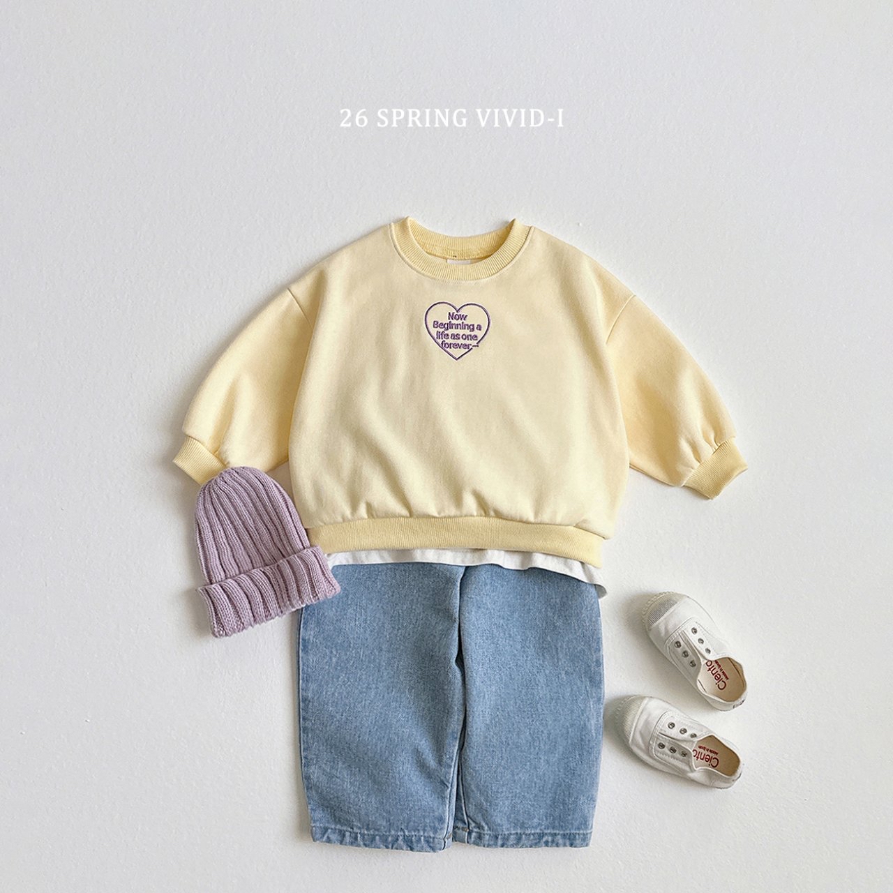 🌸預訂 韓國直送🌸🇰🇷VIVIDI四色愛心字母刺繡長袖上下套裝