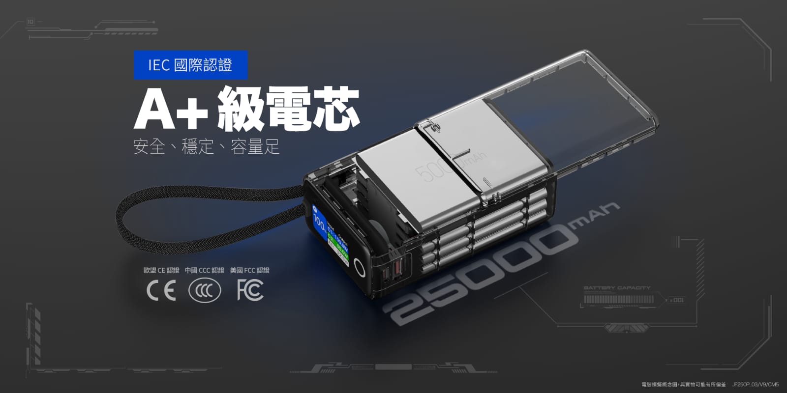 牛魔王 25000mAh 100W PD 雙向快充行動電源