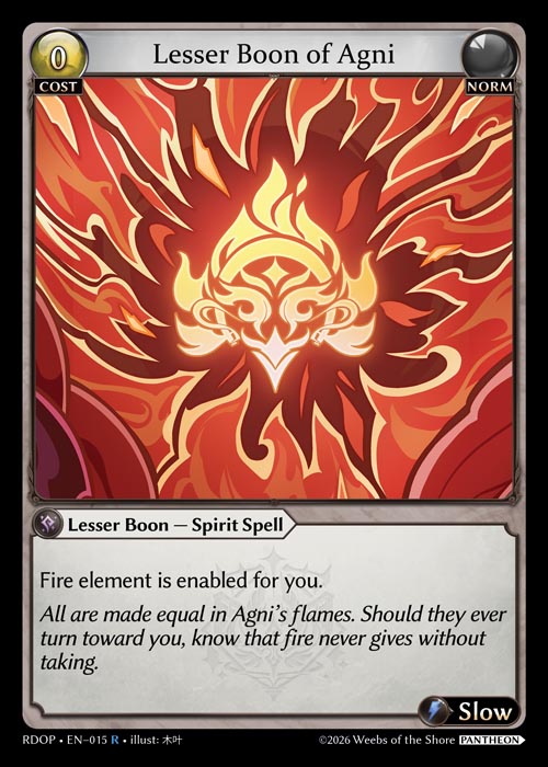 Lesser Boon of Agni / RDOP-015 (R)