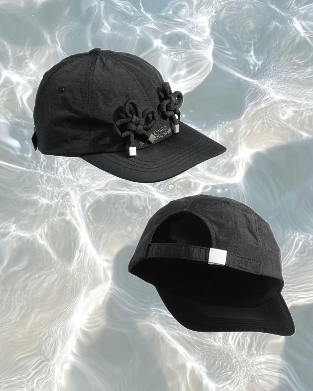 [NYLON CLOVER CAP] - BLACK